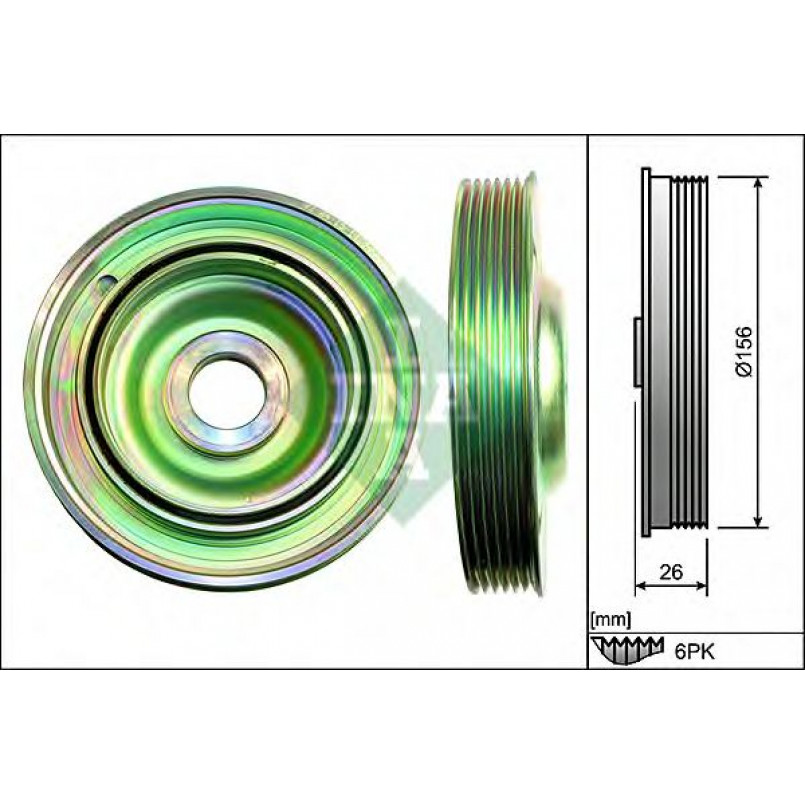 544 0097 10  INA - Шків колінчастого валу (демпфер)