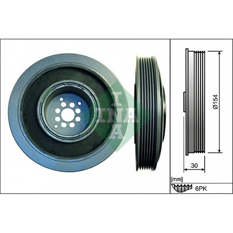 544 0102 10  INA - Шків колінчастого валу (демпфер)