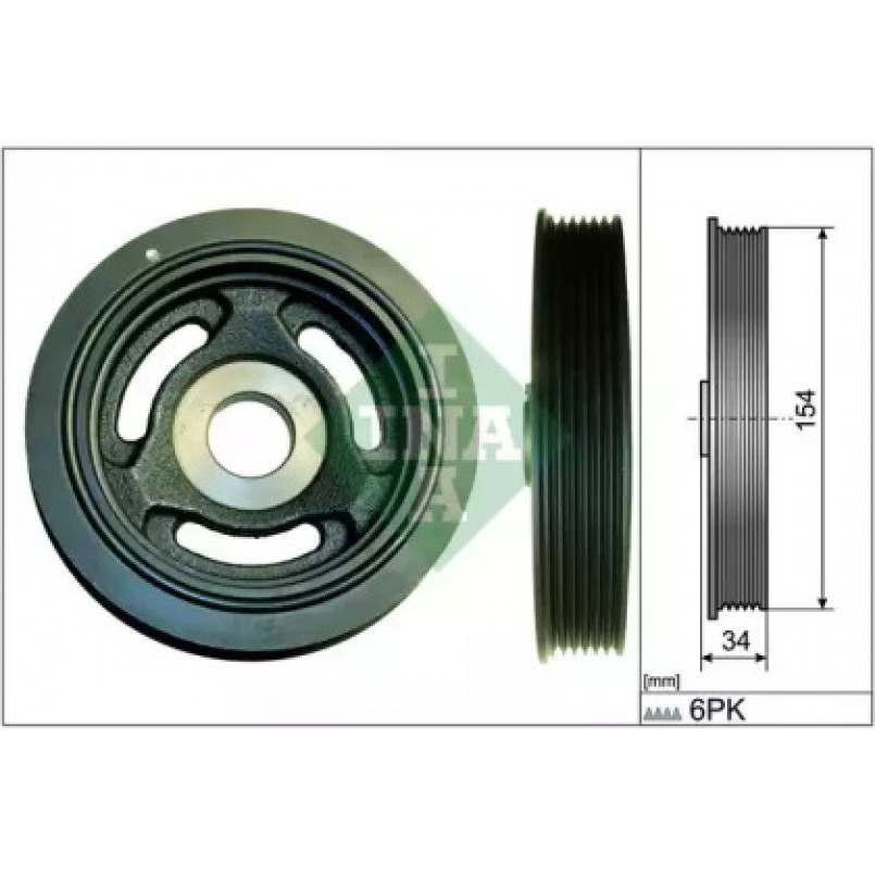 544 0104 10  INA - Шків колінчастого валу (демпфер)