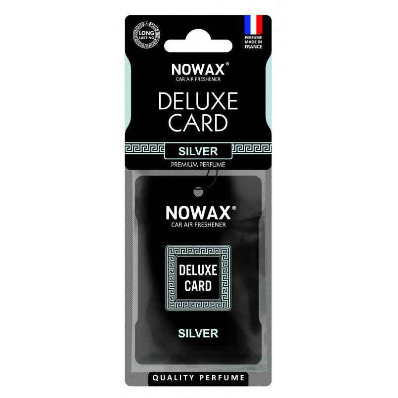NOWAX Ароматизатор целюлозний серія Delux Card 6 г. - Silver (50шт/яш)