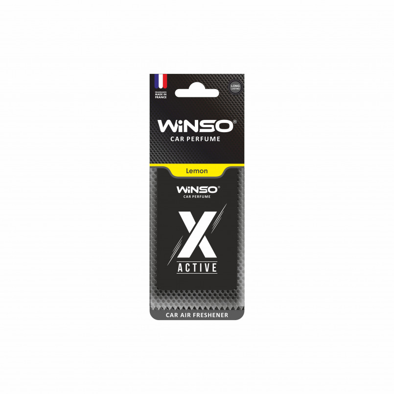 Освіжувач повітря WINSO X Active, целюлозний ароматизатор, Lemon, (50шт/ящ.)