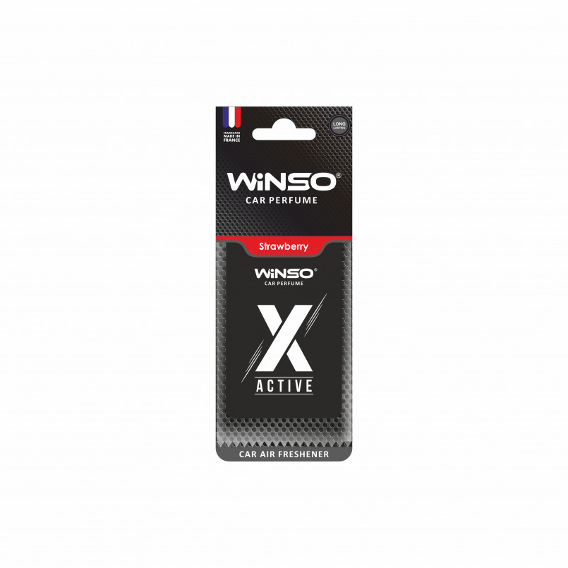 Освіжувач повітря WINSO X Active, целюлозний ароматизатор, Strawberry, (50шт/ящ.)