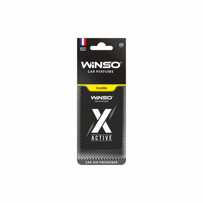 Освіжувач повітря WINSO X Active, целюлозний ароматизатор, Vanilla, (50шт/ящ.)