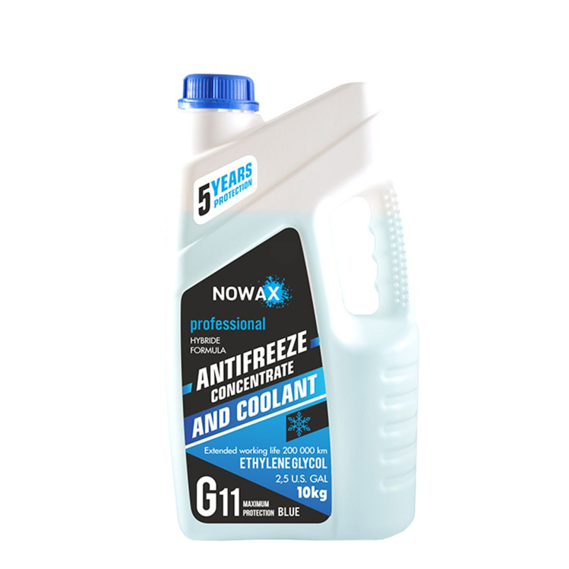 NOWAX ANTIFREEZEE Concentrate G11 BLUE Антифриз Концентрат 10Kg (2шт./уп.)