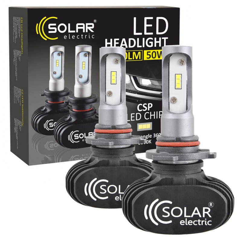 SOLAR  LED SOLAR HB3 (9005) 12/24V 6000K 4000Lm 50W Seoul CSP 19x19 (50шт.)