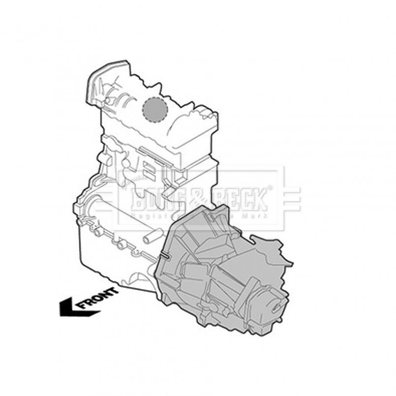 BEM4166 BORG & BECK - Опора  двигуна