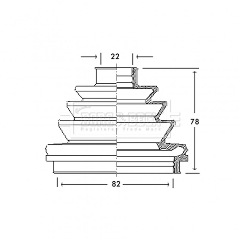 BCB2110 BORG & BECK - Пильовик привідного вала к-т