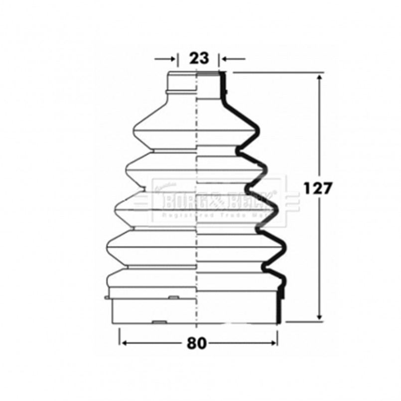 BCB6099 BORG & BECK - Пильовик привідного вала к-т
