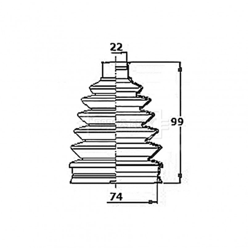 BCB6142 BORG & BECK - Пильовик привідного вала к-т