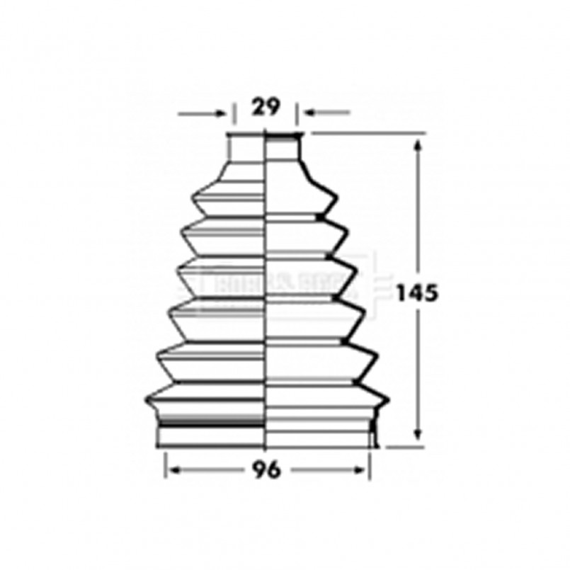 BCB2361 BORG & BECK - Пильовик привідного вала к-т