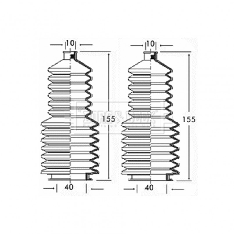 BSG3174 BORG & BECK - Пильовик кермової рейки к-т
