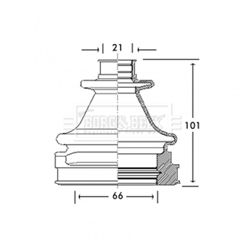 BCB2769 BORG & BECK - Пильовик привідного вала к-т