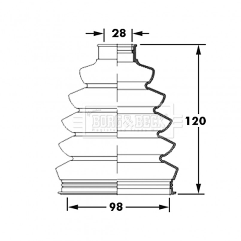 BCB2394 BORG & BECK - Пильовик привідного вала к-т