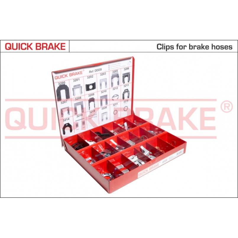 0009 QUICK BRAKE Набір кріплень для гальмівних шлангів