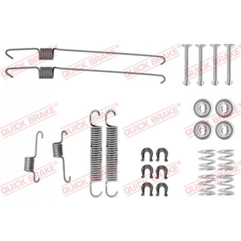 105-0001 QUICK BRAKE Комплект пружинок колодок ручного гальма