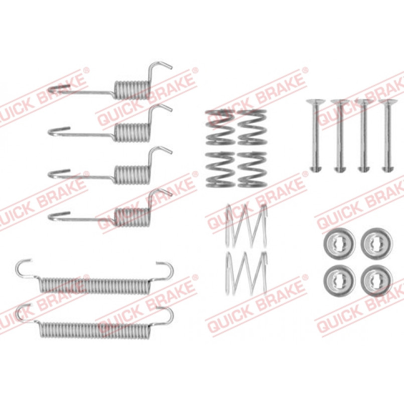 105-0008 QUICK BRAKE Комплект пружинок колодок ручника Hyundai Accent/Kia Rio 05-12 (Mando)(178x32)