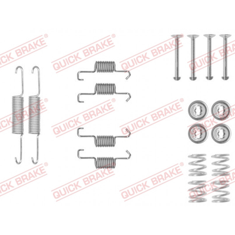 105-0011 QUICK BRAKE Комплект пружинок колодок ручника Fiat Doblo/Toyota Corolla 04-
