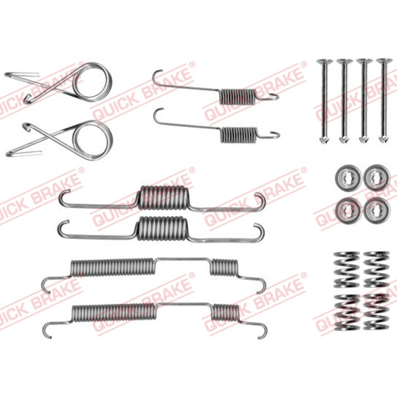 105-0022 QUICK BRAKE Комплект пружинок колодок ручного гальма