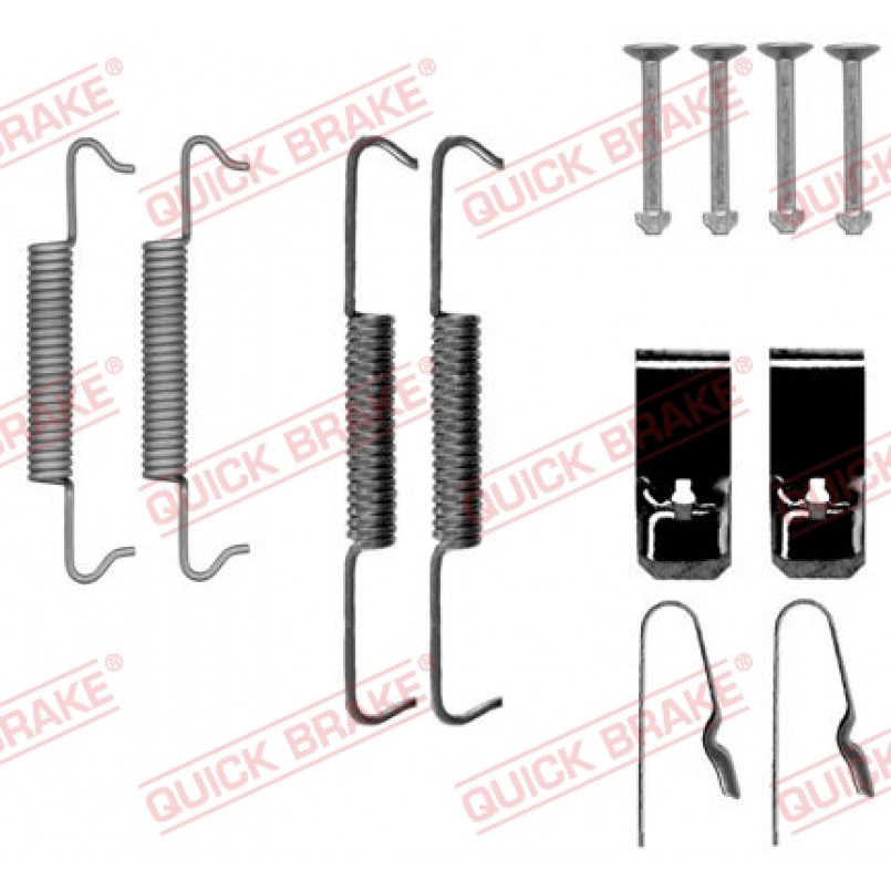 105-0027 QUICK BRAKE Комплект пружинок колодок ручного гальма