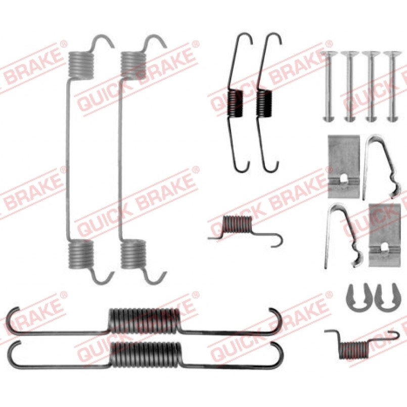 105-0038 QUICK BRAKE Комплект пружинок колодок ручного гальма