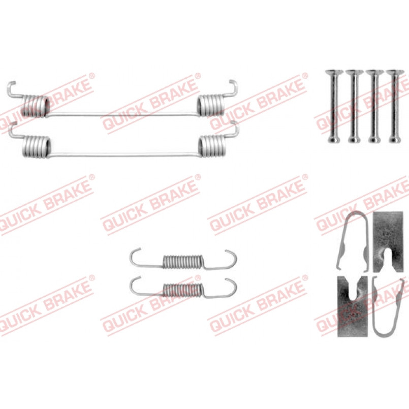 105-0040 QUICK BRAKE Комплект пружинок колодок ручника VW Polo/Dacia Sandero 07-