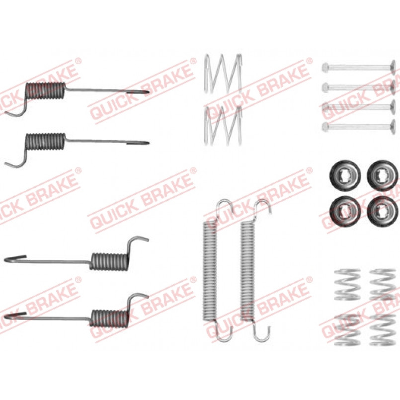 105-0046 QUICK BRAKE Комплект пружинок колодок ручного гальма