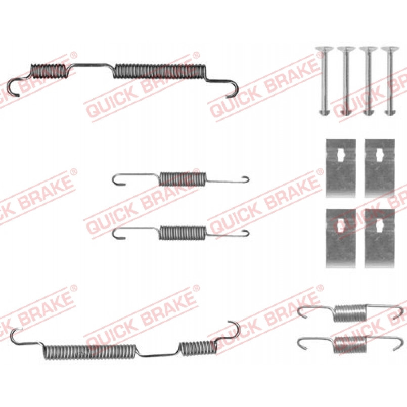 105-0050 QUICK BRAKE Комплект пружинок колодок ручного гальма