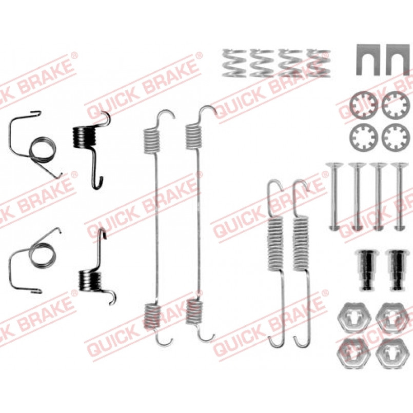 105-0617 QUICK BRAKE Комплект пружинок колодок ручного гальма