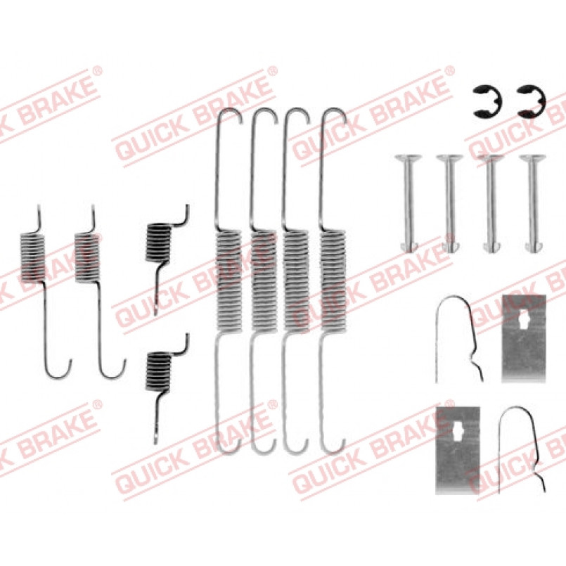 105-0636 QUICK BRAKE Комплект пружинок колодок ручника Kia Rio/Mazda 626 -05 (Sumitomo)