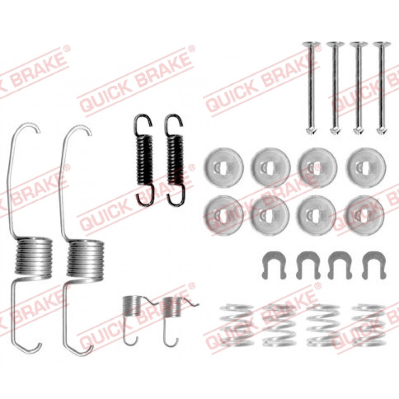 105-0637 QUICK BRAKE Комплект пружинок колодок ручника Toyota Corolla/Camry/Carina II 82-02