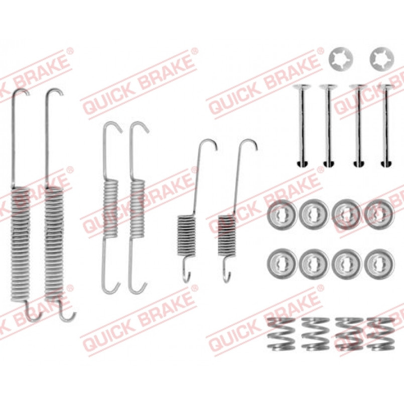 105-0678 QUICK BRAKE Комплект пружинок колодок ручника Renault Logan 1.4-1.6 07- (TRW)