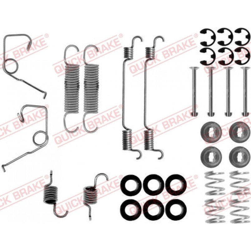 105-0705 QUICK BRAKE Комплект пружинок колодок ручника Ford Transit 80-120 91-00 (254x50)