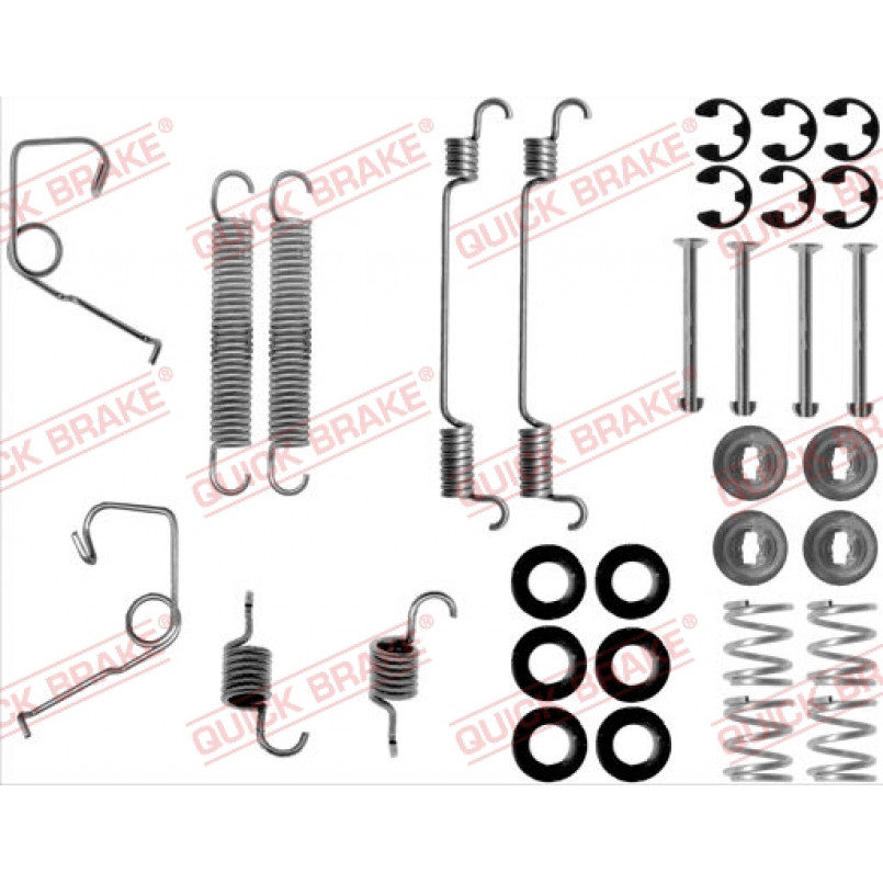 105-0706 QUICK BRAKE Комплект пружинок колодок ручника Ford Transit 130 91-00 (280x63)