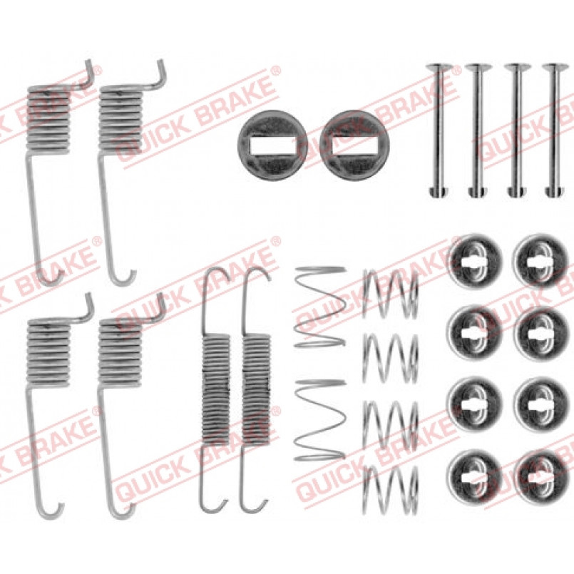 105-0714 QUICK BRAKE Комплект пружинок колодок ручника MB 207-210D