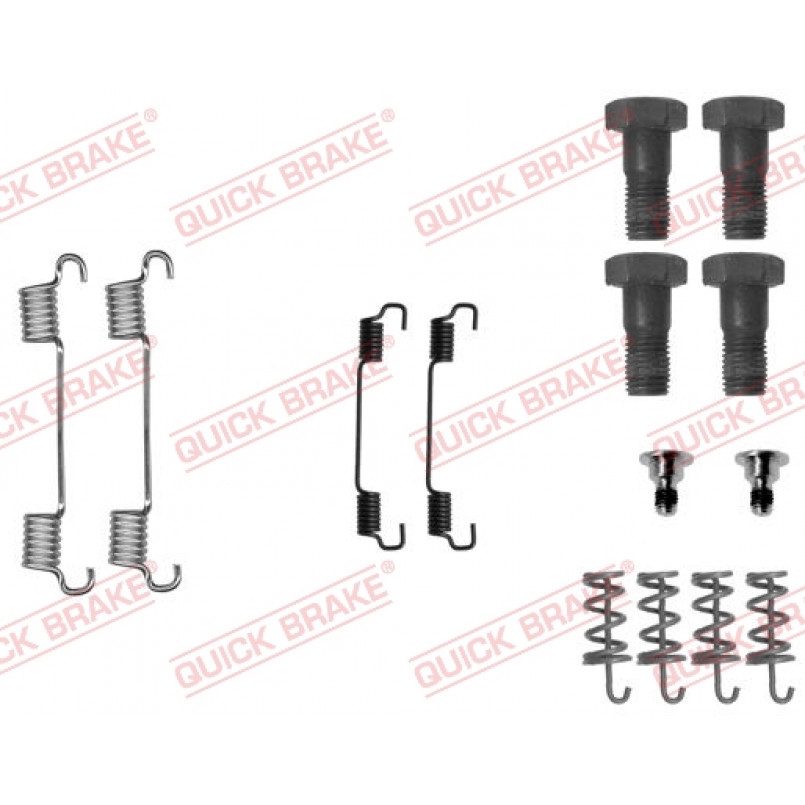 105-0716 QUICK BRAKE Комплект пружинок колодок ручного гальма