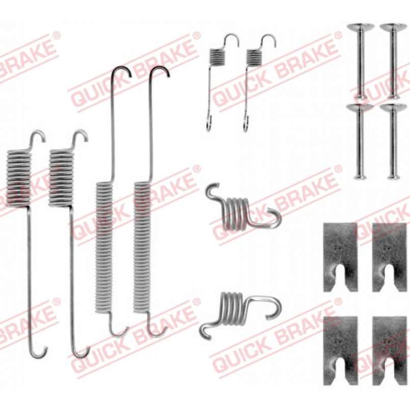 105-0732 QUICK BRAKE Комплект пружинок колодок ручного гальма