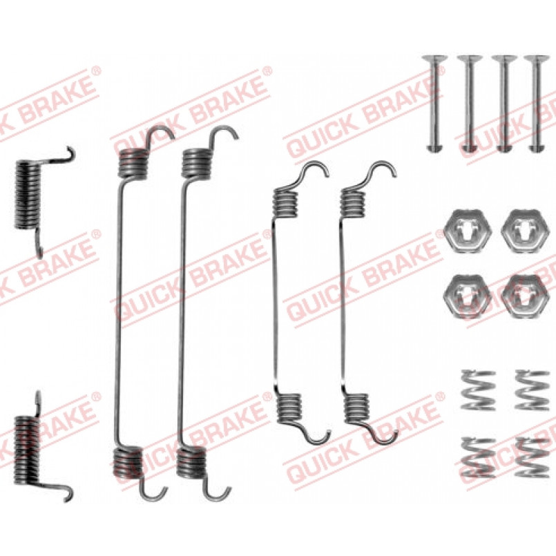 105-0737 QUICK BRAKE Комплект пружинок колодок ручного гальма