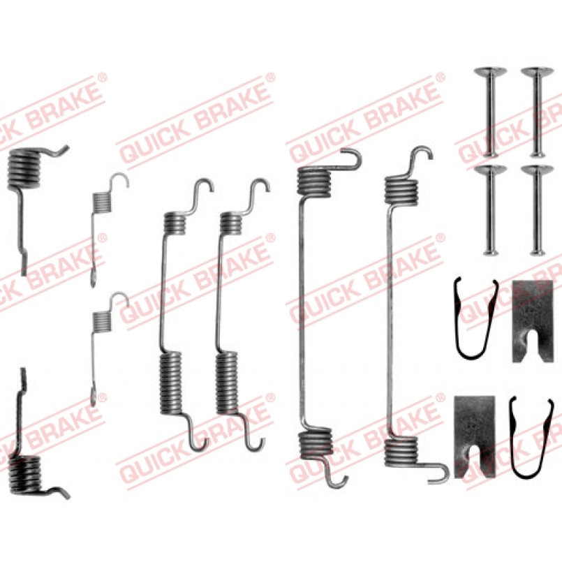 105-0764 QUICK BRAKE Комплект пружинок колодок ручного гальма