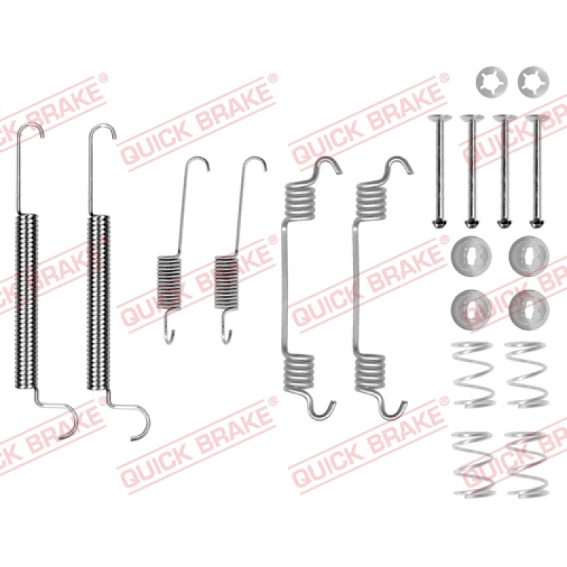 105-0766 QUICK BRAKE Комплект пружинок колодок ручника Opel Combo 1.3CDTI-1.7DTI 01- (TRW)