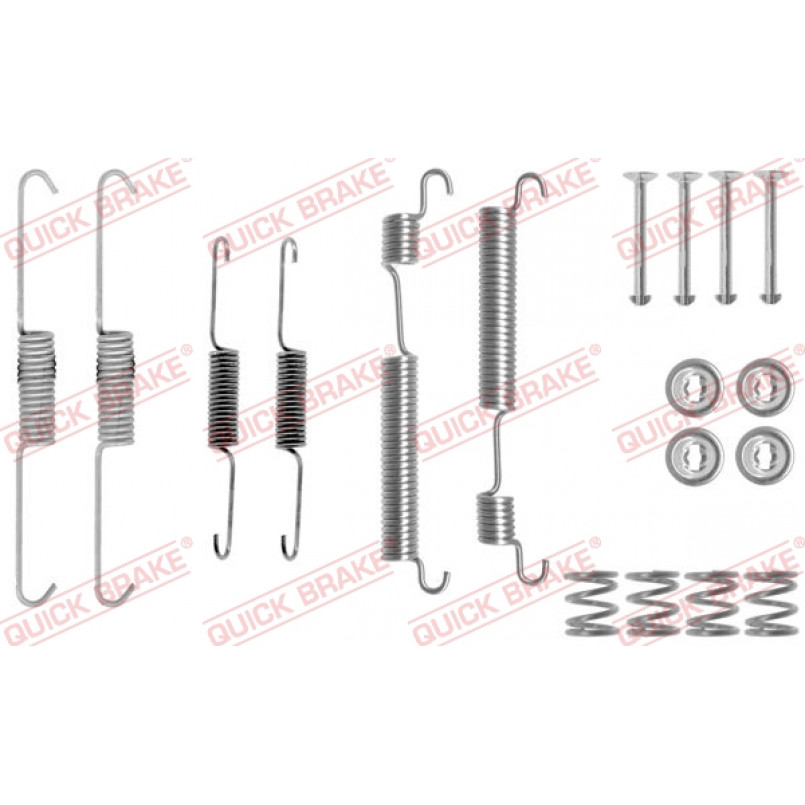 105-0770 QUICK BRAKE Комплект пружинок колодок ручного гальма