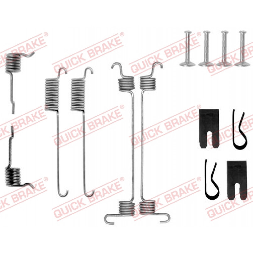 105-0772 QUICK BRAKE Комплект пружинок колодок ручного гальма