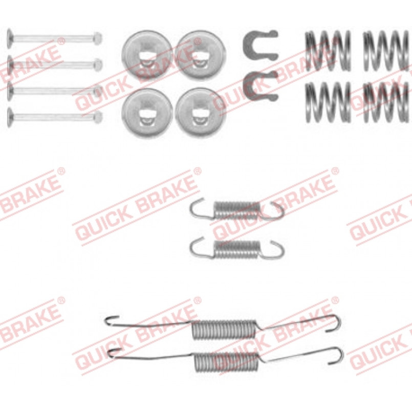 105-0778 QUICK BRAKE Комплект пружинок колодок ручного гальма