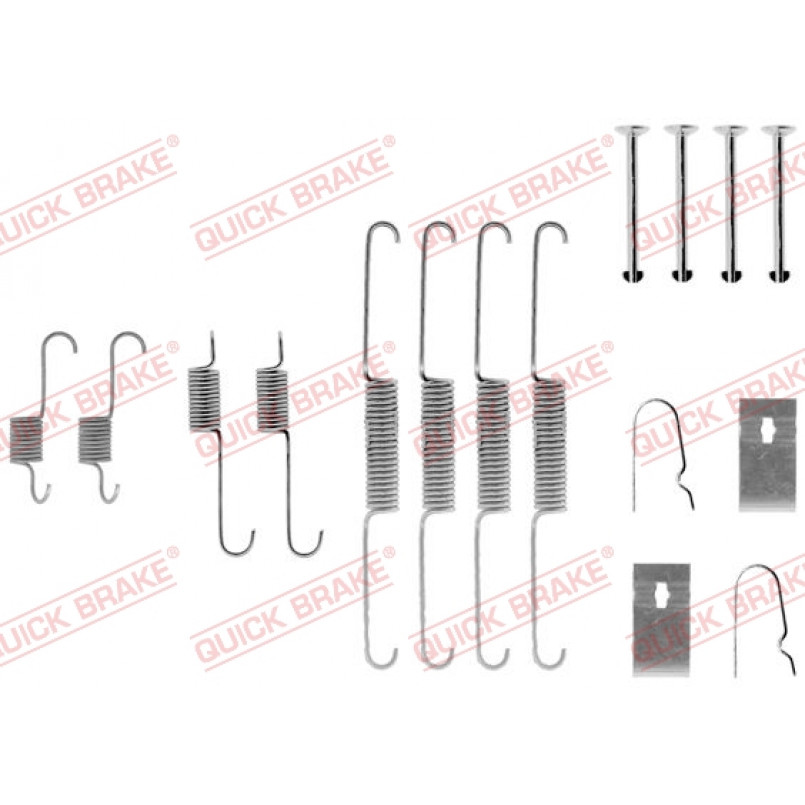 105-0782 QUICK BRAKE Комплект пружинок колодок ручного гальма