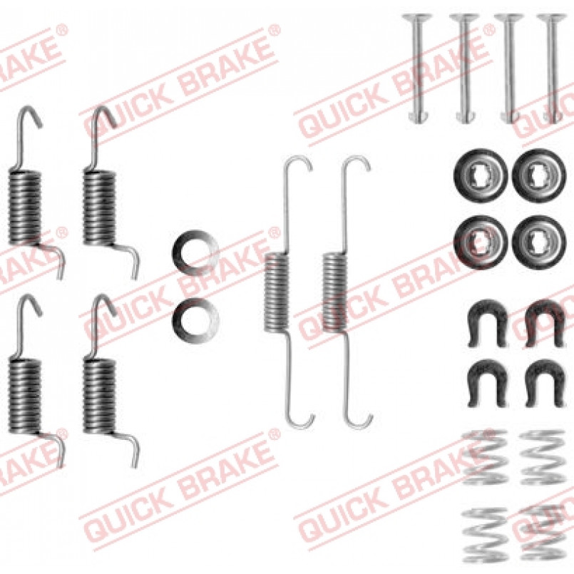 105-0788 QUICK BRAKE Комплект пружинок колодок ручника Mitsubishi Lancer/Galant 1.3-2.5 92- (Akebono