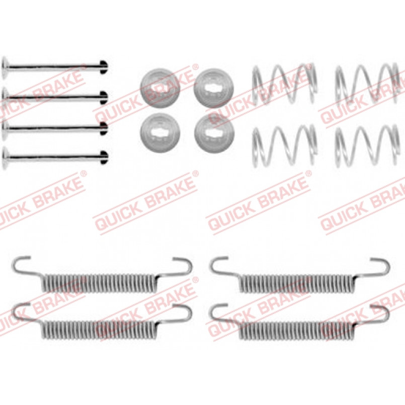 105-0791 QUICK BRAKE Комплект пружинок колодок ручника Opel Omega B/Vectra A 89- (Ate)