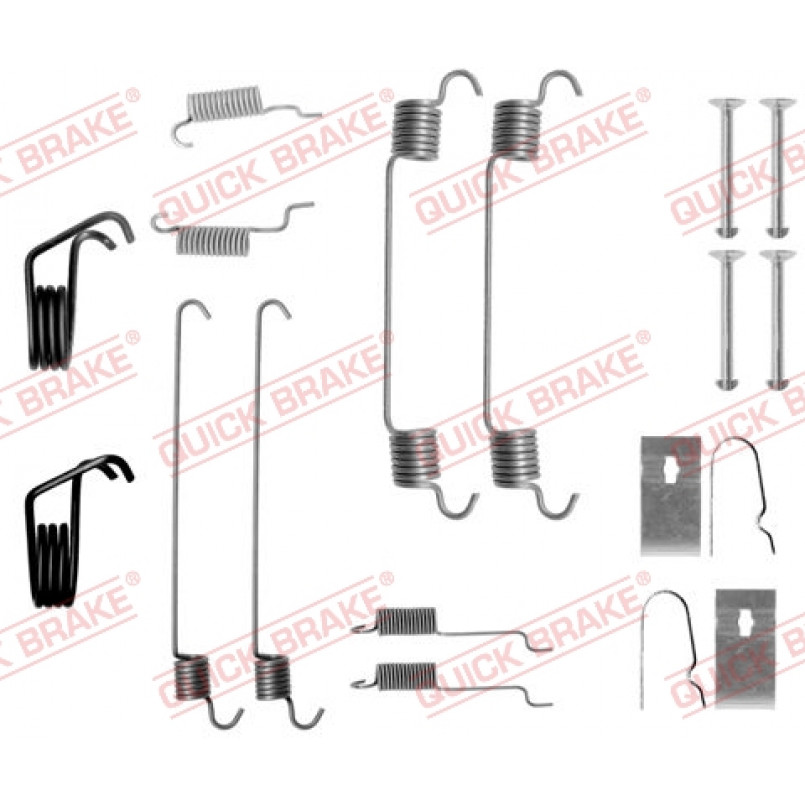 105-0799 QUICK BRAKE Комплект пружинок колодок ручного гальма