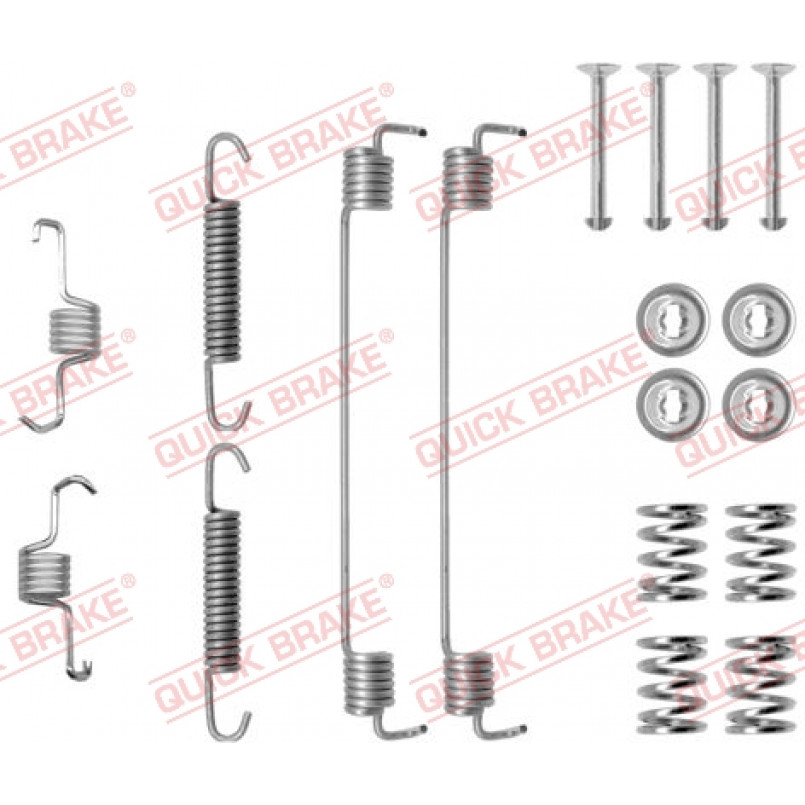 105-0819 QUICK BRAKE Комплект пружинок колодок ручника Renault Logan/Clio 1.2-1.9dTi 98- (Bosch)