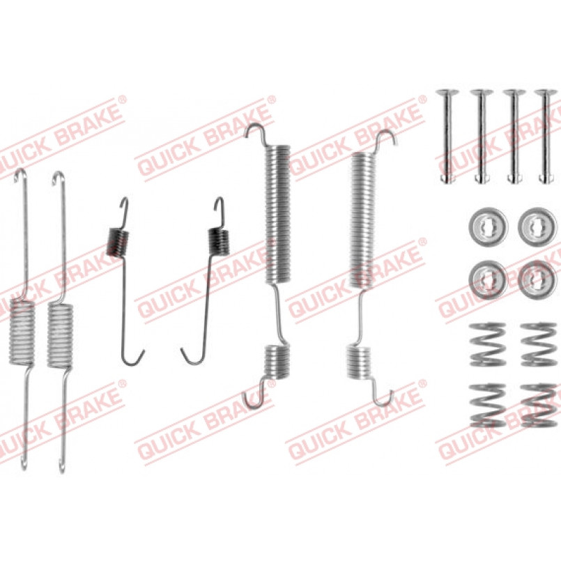 105-0822 QUICK BRAKE Комплект пружинок колодок ручного гальма