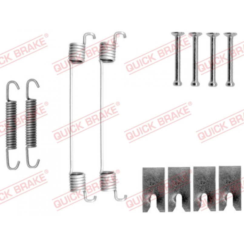 105-0827 QUICK BRAKE Комплект пружинок колодок ручника Renault Clio 05- (203x38)