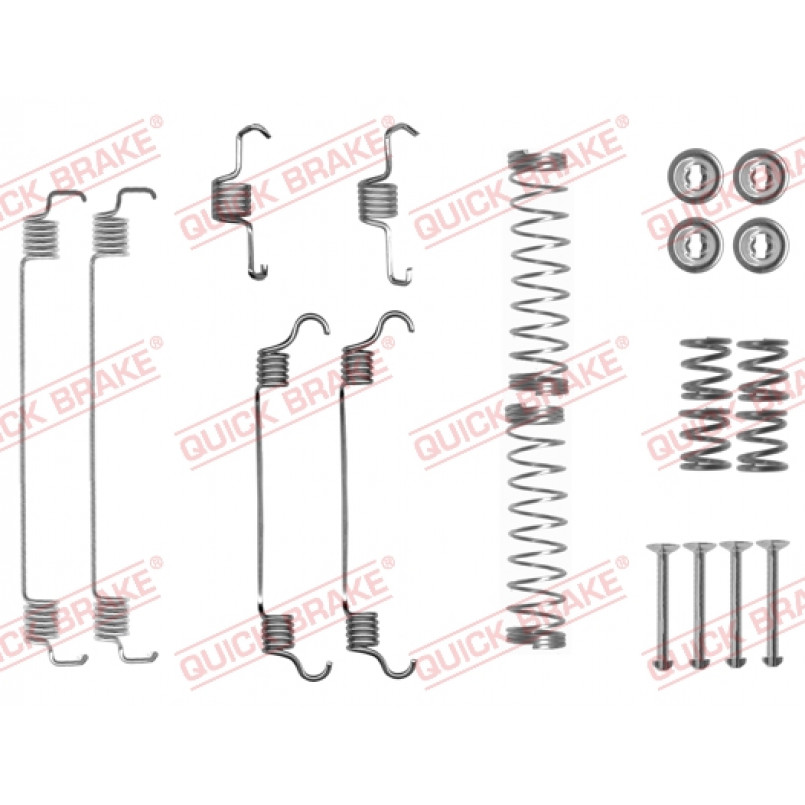 105-0835 QUICK BRAKE Комплект пружинок колодок ручника Citroen C2/C3/C4/Peugeot 208/301 02-
